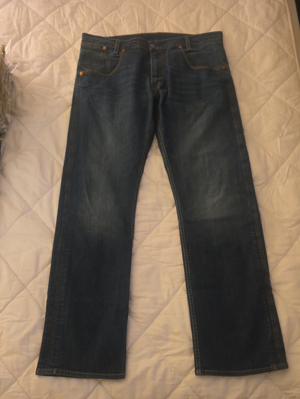 Levi's 514 Men's Slim Straight Jeans - Dark Blue 36x34.
